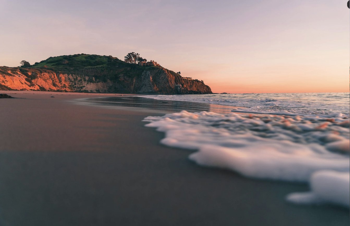 Coastline at sunset